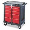 Rubbermaid Commercial Mobile Workcenter, 5 Drawer, Black, 32-1/2 in W x 20 in D x 33-1/2 in H FG773488BLA